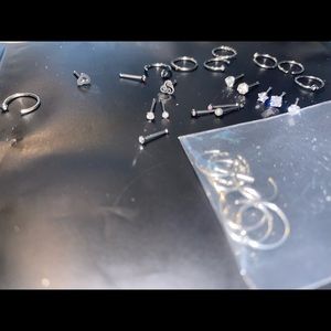 30 set nose rings 20g